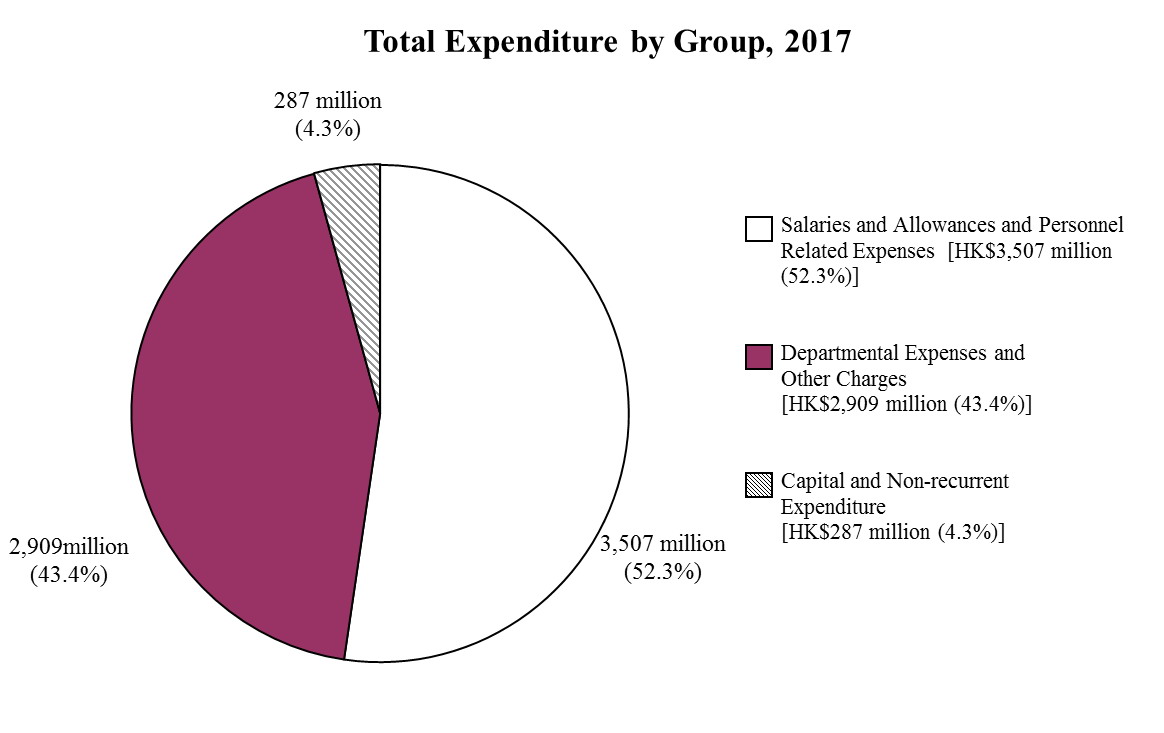 Graph of Total Expenditure by Group in 2017
